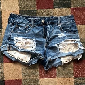 American Eagle Hi-Rise Festival shorts